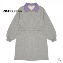 [에꼴리에] SH02 포인트카라 반집업 기모원피스 심플하고 따뜻 그레이 겨울 원피스 NC중