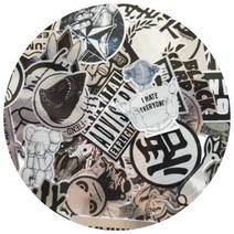 SUPER CREW 프리미엄 데코 패션 방수 스티커, No.11메탈스타일A 50매