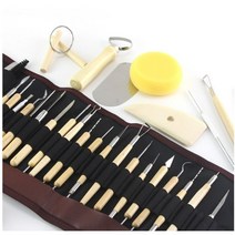 점토 공예 31종 세트 + 휴대 가방 찰흙 공예 조소 공예 도구 클레이아트 도구 도예도구