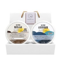(3년묵은신안천일염) 함초 굵은 소금 2종세트 300gx2 (장례답례품/장례식답례품/조문답례품/조의답례품/환갑답례품/회갑답례품/칠순답례품/팔순답례품/, 옵션을선택해주세요:세트선택:함초굵은소금-구운소금, 상세페이지 참조4