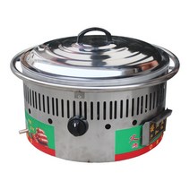 맥반석 기계 오징어 사각 가스 화산석 소시지 기계 휴대용 돌 구운 핫도그 소세지 구이기 매점 LPG 쥐포, 둥근 가스 화산 돌 벨트 뚜껑