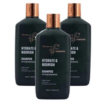 땡스투네이처 호주 Thanks To Nature Shampoo 하이드레이트 & 너리쉬 아비시니안오일 샴푸 500ml, 3팩