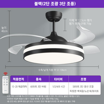 ‮천장 실링팬 샹들리에 거실 침실 LED 조명 천장형서큘레이터 인박카, H