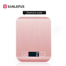 주방용 전자저울 스테인레스 스틸 주방 저울 디지털 균형 식품 커피 보석 전자 저울 무게, 분홍색, 10kg