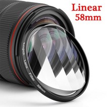 카메라 프리즘 필터 분할 만화경 52mm 55mm 58mm 67mm 72mm 77mm 사진 액세서리 mcuv ND CPL 스타 글래스 휴대폰127518, 58mm Linear