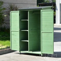 야외 캐비넷 옥상 다목적 청소 도구함 창고 수납장 나무 공구 정리함, 4, 밝은 녹색1000x600x1600mm