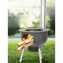 화목난로 나무난로 용 화로대 장작난로 화목 캠핑, 63cm 두께 일체형 스토브