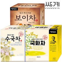 쌍계명차 김동곤명인이 만든 국화차 40T+수국차 40T +보이차40T 모음, 쌍계 국화차40T+수국차40T+보이차40T