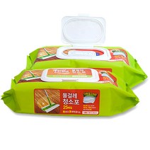 홈인더스트리 물걸레청소포 고급형 대형 25p, 2개입