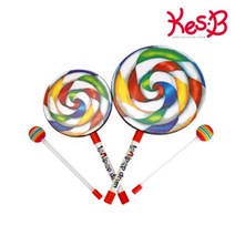유아용 손잡이드럼x1개 유아용드럼 캔디형 롤리팝드럼 손잡이스틱드럼 재롱잔치북, 대형