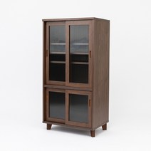 사토스토리지퍼니처 POWRY 2단 슬라이딩 주방 수납장 (월넛), 월넛