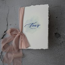 혼인서약서 케이스 성혼 선언문 커버 리본 수채화 버전 서약서 웨딩 결혼식 혼주 낭독문, B