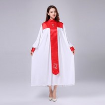 성가대복 성가대가운 찬양 현대 의류 크리스찬 교회 합창단 성자 의상 여성 성직자 가운 시 클래스 서비스 수녀 노래 AliExpress, design 5+S