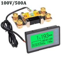 TF03K DC10 ~ 120V 50A/100A/350A/500A 배터리 용량 테스터 전압 전류 디스플레이 쿨롱 카운터 (1m 포함), 04 TF03K-A-500A