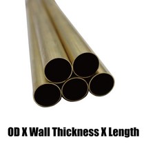 황동 튜브 파이프 0.8mm 1.5mm 2mm 3mm 4mm 6mm 7mm 9mm 10mm, 02 1.5x0.2x300mm 1pc
