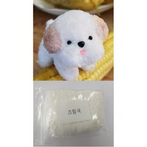 모루철사 모루 만들기 털 모루 15mm 크림색 3P, 3개