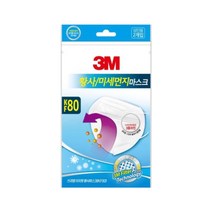 3M 이지핏 황사마스크 KF80 화이트, 1매