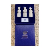 LQQK! (In Box) Set Of Three Vtg 로얄 코펜하겐 화이트 Porcelain 천사s!