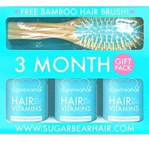 Sugarbearhair 슈가베어헤어 헤어비타민 비오틴 Hair Vitamin 3개월분+헤어브러쉬, 60정, 3개