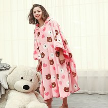 가을과 겨울 두꺼운 산호 플란넬 담요 게으른 목도리 사무실 낮잠 망토 케이프 에어컨 입는담요