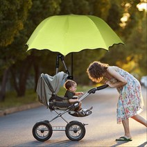 유모차 휠체어 자전거 양산 우산 거치대 햇빛차단 가리개 실버유모차 양우산 손잡이 신생아, 1개, 관절형-직각