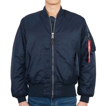 알파인더스트리 [알파인더스트리] MA-1 100101 07 REP BLUE 남자 양면 패딩 봄버 자켓오버사이즈핏