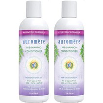 Auromere Ayurvedic 프리샴푸 컨디셔너 - 비건 크루얼티프리 천연 GMO 프리 보습 파라벤 프리 --염 프리 모든 유형의 모발용 천연 헤어 컨디셔닝 오일, 7 Fl Oz (Pack of 2)