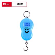 톤백저울 1톤 매달림 디지털 걸이식 저울 낚시 수하물 용 50Kg 미니 여행 가중 주방 스틸 야드 걸이 전자 후크 KG/LBS/진/OZ, [02] blue