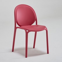 힐링가구 요네 라운딩 플라스틱 디자인 체어 카페 의자, 레드