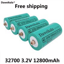 인산철배터리 인산철시동배터리 자동차배터리 차량용배터리 daweikala new 32700 12800mah 3.2v lifepo4 충전식 배터리 전문 리튬 철 인산염 전원 배터리, 1개
