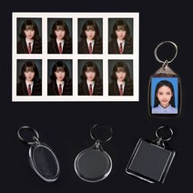아크릴 포카홀더 증사 홀더 사진 키링 만들기 부자재, 2아크릴홀더-물결사각