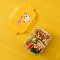 플라스틱 도시락 직장인 휴대가 간편, 세 칸, 갈색