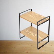 톰슨빌 2단 사무실 나무 책장 책상 위 책꽂이 정리대