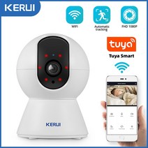 홈캠 베이비캠 아기CCTV 반려견CCTV 홈카메라 kerui 1080p 3mp tuya smart mini wifi ip 실내 무선 보안 감시 2mp with auto, 64GB 카드로 2mp, 협력사, 영국 플러그