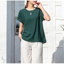 에르 인견 블라우스 10color / 빅사이즈 F XL 2XL (55~99) / 여름 반팔 무지 플라워 시원한 쿨원단