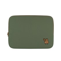 [올뉴프레임] 자수 노트북 파우치 Squirrel, 카키