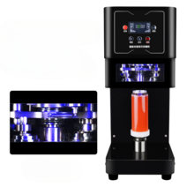 카페 커피캔실링기 PET실링기계 음료캔 아이스음료포장기 음료진공팩 반자동 자동씰링기, 둥근, 블랙 비회전, 30개