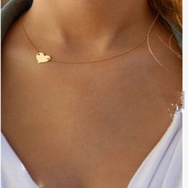 유럽과 미국의 보석 도매 간단한 조커 하트 펜던트 금속 짧은 목 체인 쇄골 체인 목걸이 AliExpress