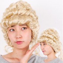뉴 귀족부인 금발 중세시대 여자 가발 할로윈 파티 용품 웃긴 연극 공연 소품, 뉴 귀족부인가발