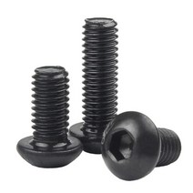 M1.6 블랙 100개 육각 소켓 트러스 헤드 볼트 ISO7380 둥근 머리 나사 Grade 10.9, M1.6 (100개), 5mm