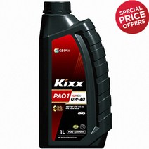 킥스 파오1 0W40 1L 가솔린 디젤 LPG 겸용 프리미엄 합성 엔진오일, 5개, 1000ml