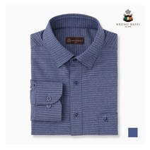 인디안 BRUNO BAFFI 블루 클래식 스트라이프 긴팔셔츠_MACTLWW8411