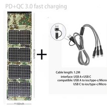 ETFE 강력한 45W 태양 전지 패널 5v 12v 전화 충전기 PD 18W TypeC, 03=15WwithoutPD