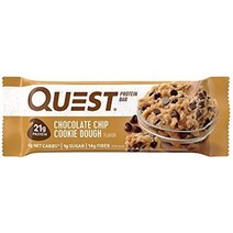 키토 케토 저탄고지 다이어트 퀘스트 쿠키앤크림 단백질바 고단백 저탄수화물 글루텐프리, 20개(5개들이), 초콜릿 칩 쿠키 반죽