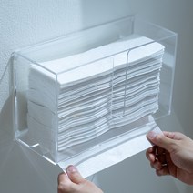 [크리넥스 전용] 바이챈스 드라이셀 핸드타올 케이스 아크릴 타입, 드라이셀 클리어