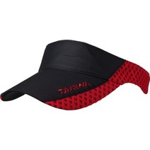 발수 디자인의 daiwa dc-7122 메쉬 바이저, 블랙 레드, 블랙 레드