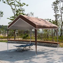 (프레임 업소용 미포함) 캐노피 온실 지붕 캠핑 정원 농막 DZB 쉘터 벽면 4X5 야외 텐트 천막 테라스, B1.ST지붕 4X5_브라운