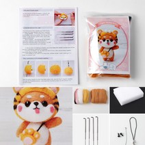 양모펠트 키트(어흥시바견) 봉제인형 손뜨개DIY 퀼트인형