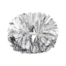 PUZINE 치어리딩 폼폼 치어폼 2팩 반톤 핸들 포함 (퍼플) 475065, metallic silver
