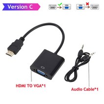 비디오테이프 변환 비디오 테이프 USB 플레이어 동영상 파일 1080p hdmi 호환 vga 어댑터 디지털-아날로그 기 케이블 xbox ps4 pc 노트북 tv 상자 프로젝터, 버전 C, 비디오 변환기, 1개
